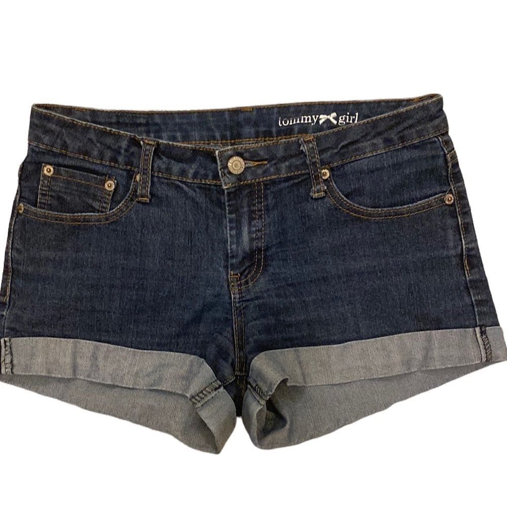 Tommy Hilfiger. Tommy girl jeans. Embroidered pocket. High rise. Cuffed. Size 30